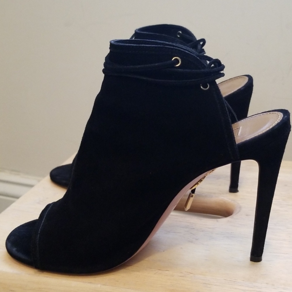 Peep toe booties